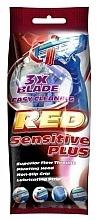 Одноразовий станок для гоління, 3 шт. - Mattes Red Sensitive Plus — фото N1
