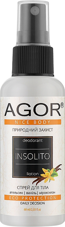 Мінерально-трав'яний дезодорант Agor Nice Body Insolito - Agor Nice Body Insolito