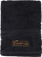 Полотенце с логотипом, черное, 70 х 140 см - Bielenda Professional Spa Frotte Black Towel — фото N1