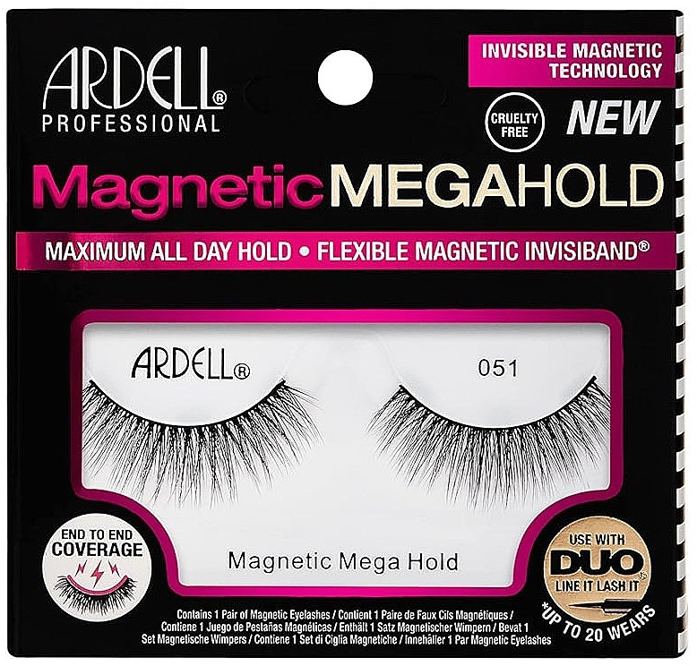 Магнитные накладные ресницы - Ardell Magnetic Mega Hold Eyelashes 051 — фото N1