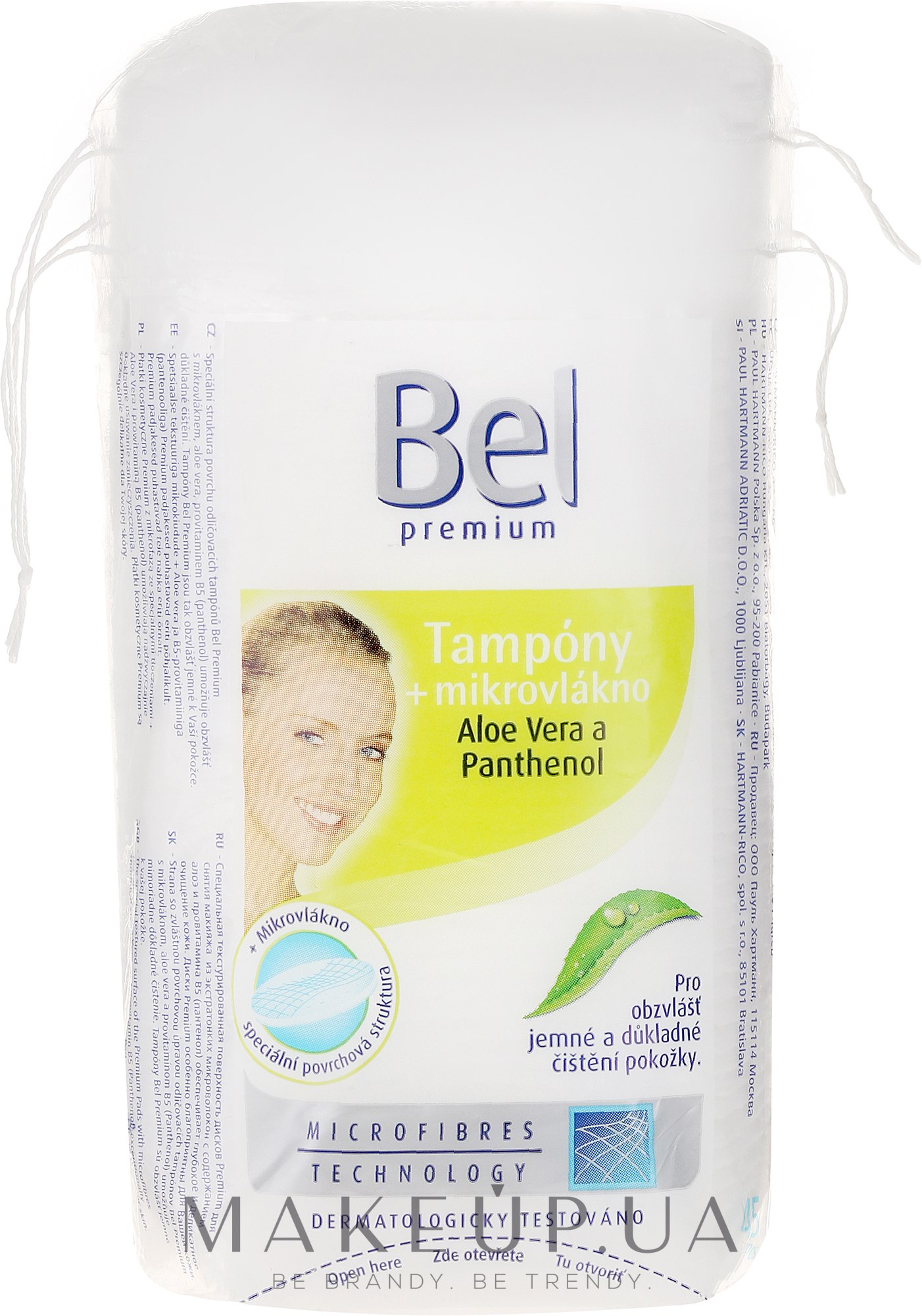 Косметические ватные диски, овальные - Bel Premium Oval Pads with Aloe Vera — фото 45шт