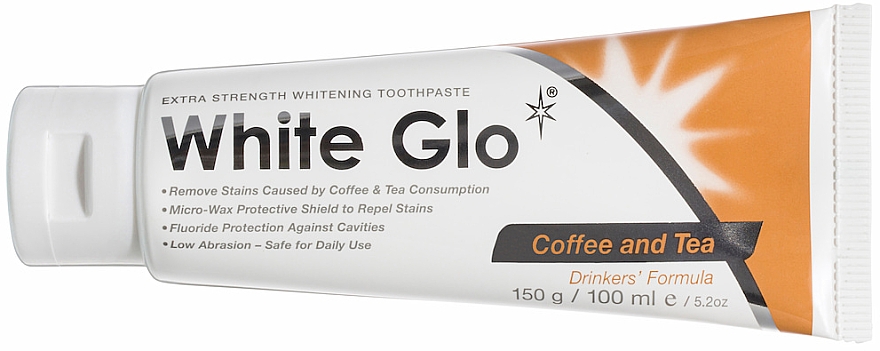 Набор "Для любителей чая и кофе", бело-голубая щетка - White Glo Coffee & Tea Drinkers Formula Whitening Toothpast (toothpaste/100ml + toothbrush) — фото N3