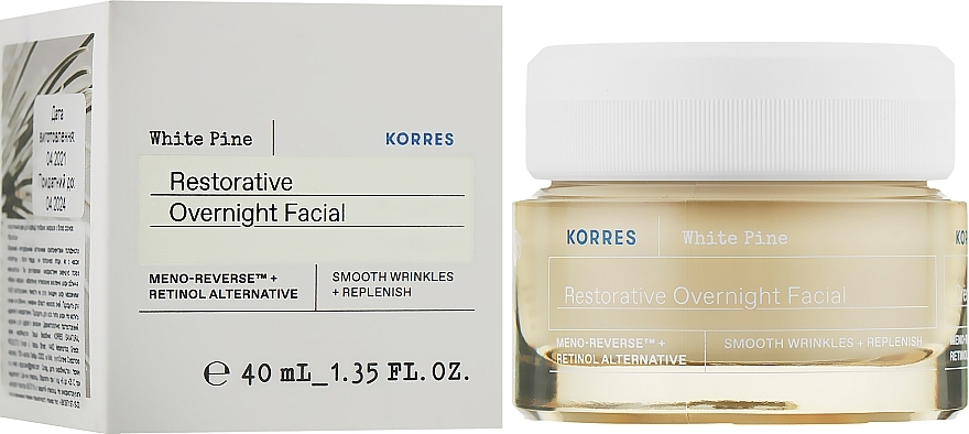 УЦЕНКА Ночной крем для восстановления объема - Korres White Pine Restorative Overnight Facial * — фото N2