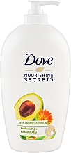 Крем-мыло "Масло авокадо и экстракт календулы" - Dove Nourishing Secrets — фото N1