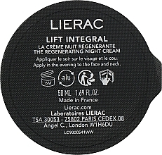 Духи, Парфюмерия, косметика Восстанавливающий ночной крем для лица - Lierac Lift Integral The Regenerating Night Cream Refill (сменный блок)