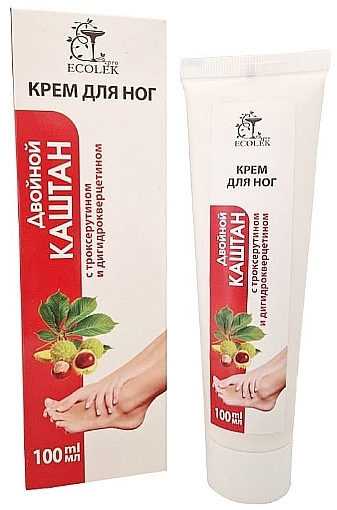 Крем для ног с троксерутином и дигидрокверцетином - Ekolek Hand Cream — фото N1