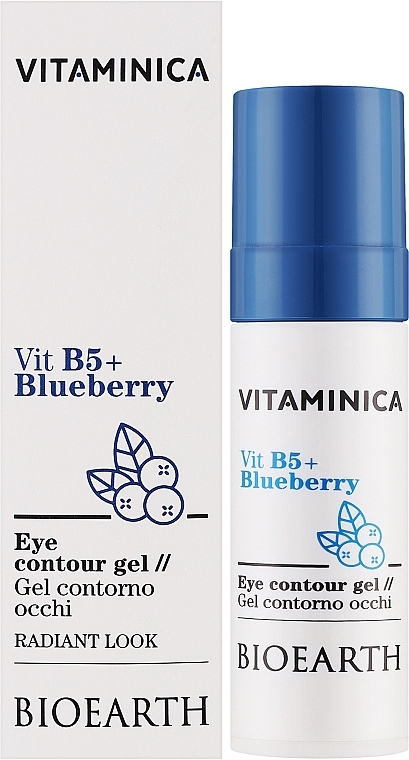Гель для контура глаз - Bioearth Vitaminica Vit B5 + Blueberry Eye Contour Gel — фото N2
