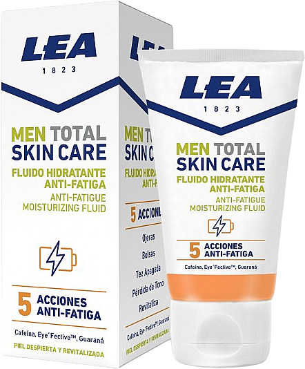 Зволожувальний флюїд для обличчя - Lea Men Total Skin Care Anti-Fatigue Moisturizing Face Fluid — фото N1