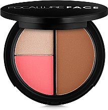 Духи, Парфюмерия, косметика Палетка для скульптурирования - Focallure Highlighter Blush Powder Palette