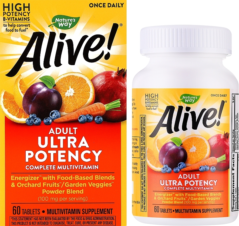 Мультивитамины для взрослых - Nature’s Way Alive! Adult Ultra Potency Complete Multivitamin — фото N2