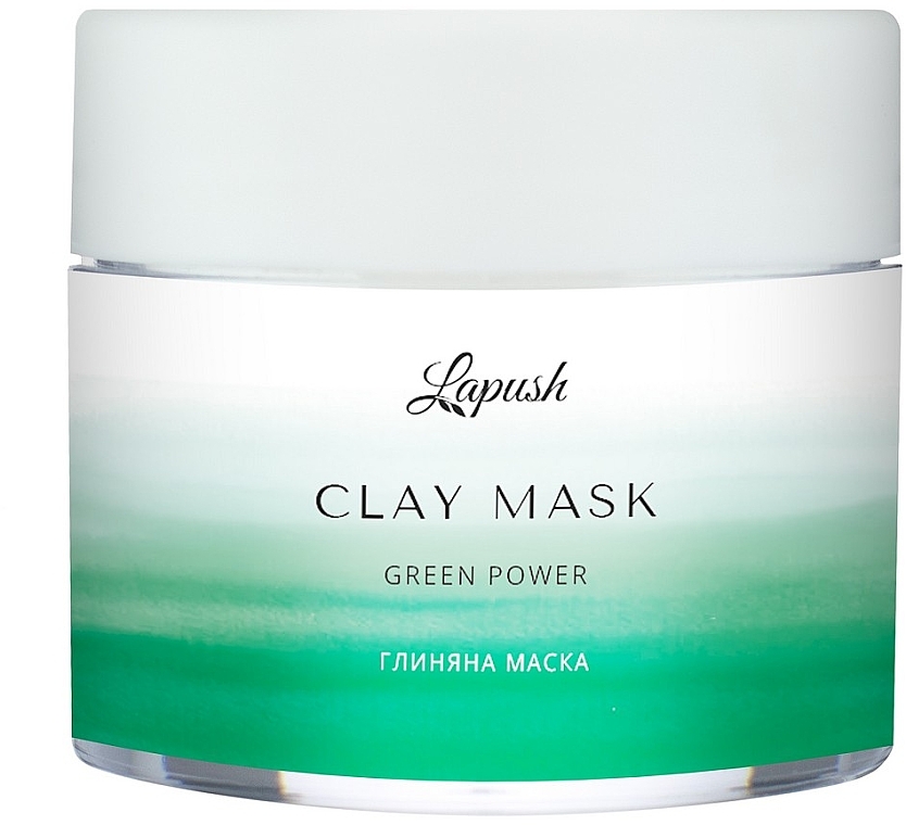 Глиняна маска для обличчя із зеленою глиною і спіруліною - Lapush Green Power Clay Mask — фото N3