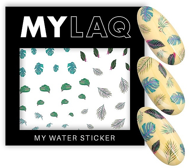 Наклейки для нігтів «Мій пастельний лист» - MylaQ My Water Sticker My Pastel Leaf — фото N2