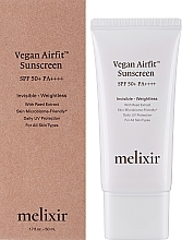 Веганский солнцезащитный крем Airfit с экстрактом капусты SPF50+ - Melixir Kale Extracts Vegan Airfit Sunscreen SPF50+ PA++++ — фото N2