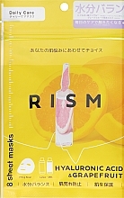 Тканевые маски с гиалуроновой кислотой и грейпфрутом - RISM Daily Care Hyaluronic Acid & Grapefruit Mask — фото N1