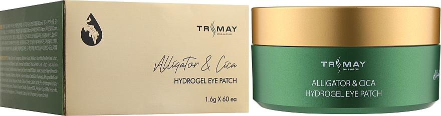 Гідрогелеві патчі з олією крокодила і центелою - Trimay Alligator & CICA Hydrogel Eye Patch — фото N2