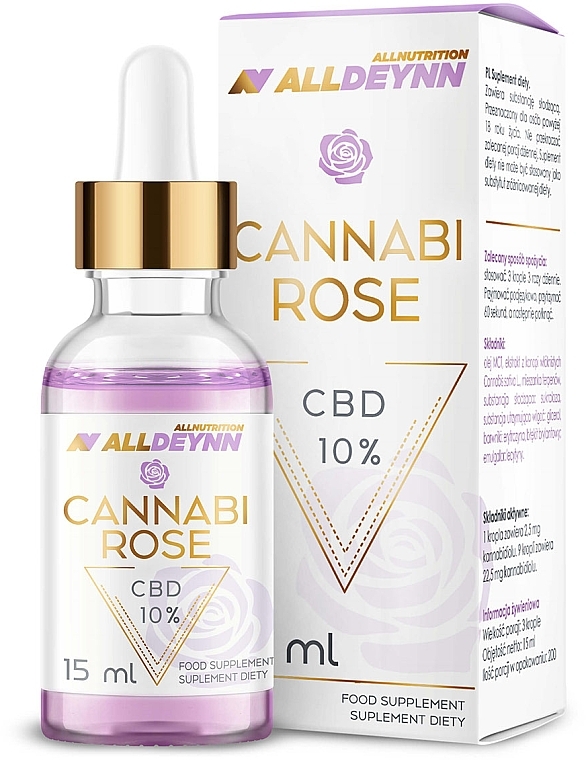 Масло с экстрактом конопли 10% - AllNutrition AllDeynn CannabiRose CBD Oil 10%  — фото N1