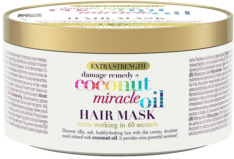 Маска для пошкодженого волосся з кокосовим маслом - OGX Coconut Miracle Oil Hair Mask — фото N1
