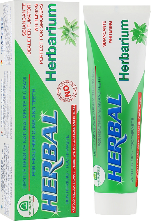 Зубная паста с зеленой глиной, шалфеем и лекарственными травами - Natura House Toothpaste — фото N1
