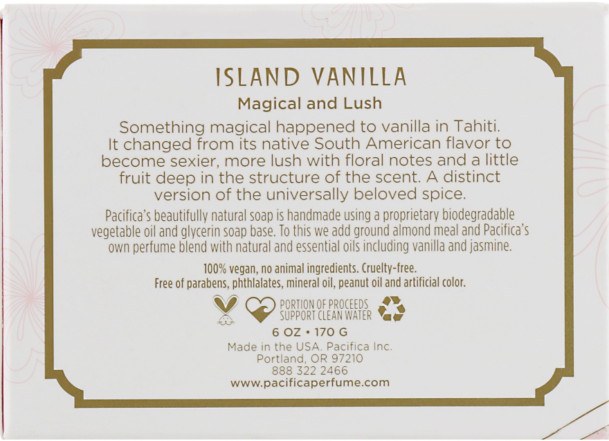 Натуральное мыло - Pacifica Island Vanilla Natural Soap — фото N3