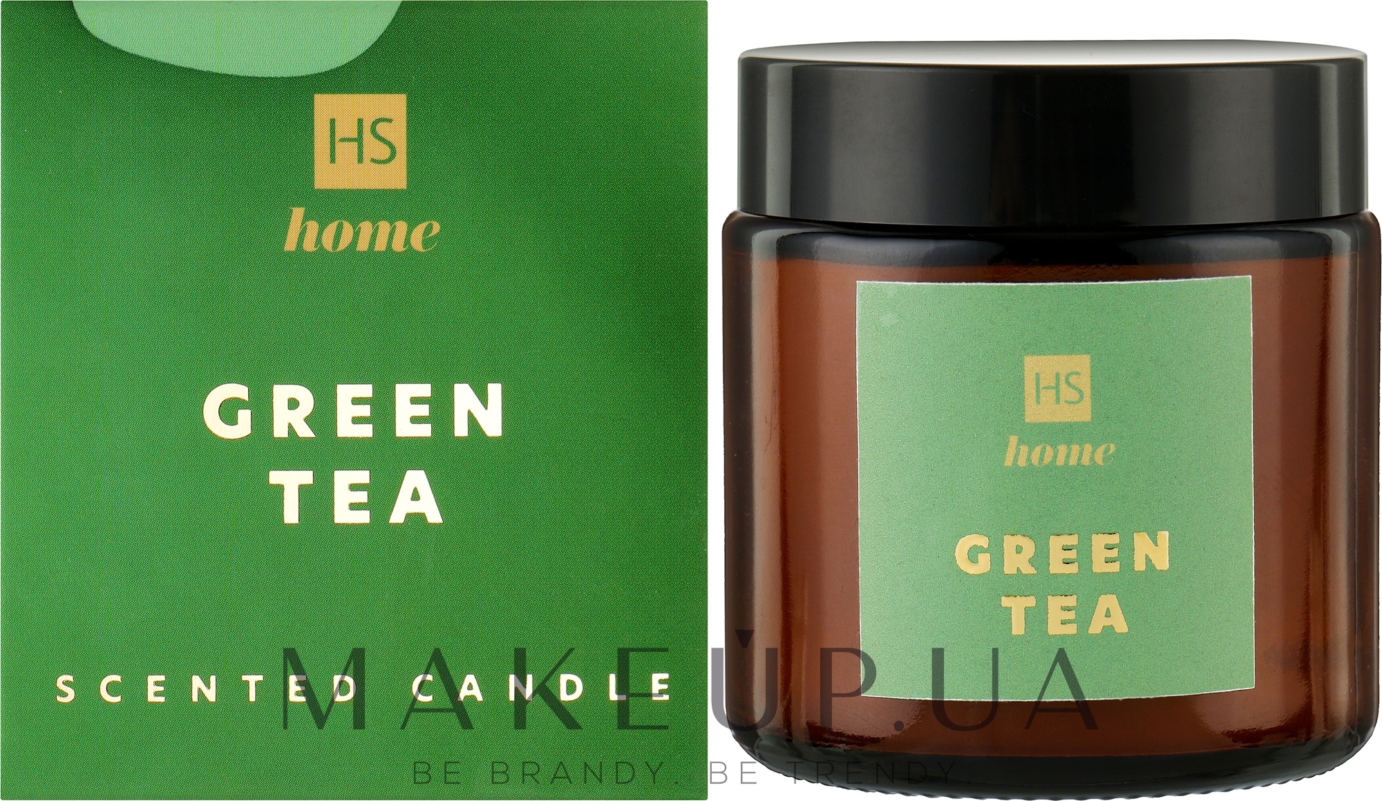 Натуральная ароматическая свеча из соевого воска с ароматом зеленого чая - HiSkin Home — фото 100ml