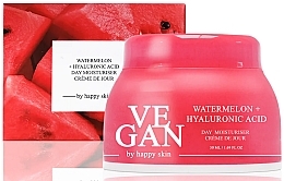 Освіжальний крем для обличчя з кавуном - Vegan By Happy Skin Watermelon + Hyaluronic Acid Day Moisturiser — фото N1