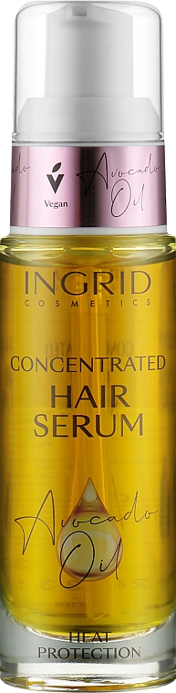Сироватка термозахисна для волосся з олією авокадо - Ingrid Cosmetics Vegan Hair Serum Avocado Oil — фото N3