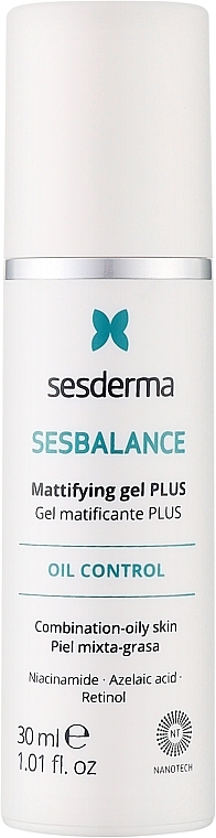 Гель для обличчя - SesDerma Laboratories Sesbalance Mattifying Gel Plus — фото N1