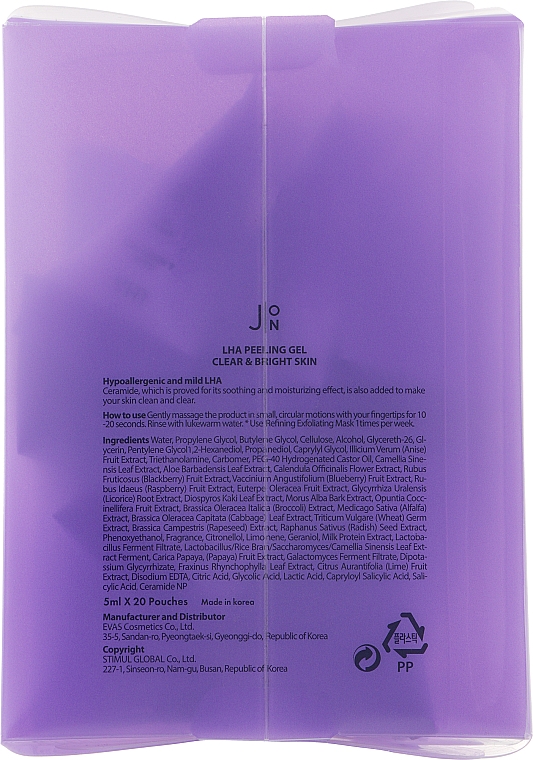 Гель-пилинг для лица - J:ON Lha Clear&Bright Skin Peeling Gel (мини) — фото N4