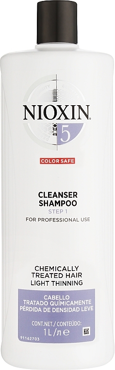 Очищающий шампунь - Nioxin System 5 Color Safe Cleanser Shampoo Step 1 — фото N2