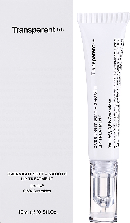Маска для восстановления губ - Transparent Lab Overnight Soft + Smooth Lip Treatment Niche Beauty Lab — фото N1