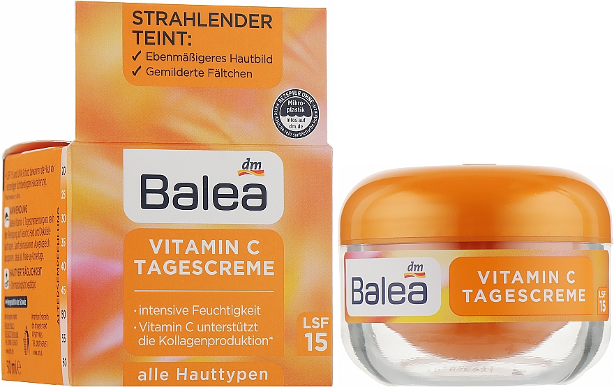 Дневной крем для лица с витамином C - Balea Vitamin C SPF15 — фото N2