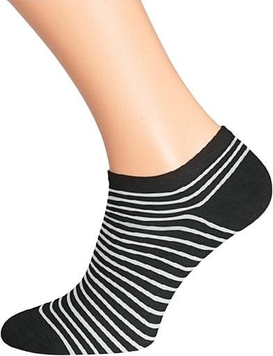 Шкарпетки жіночі WS1 Basic 002, ультракороткі, nero - Siela — фото N1