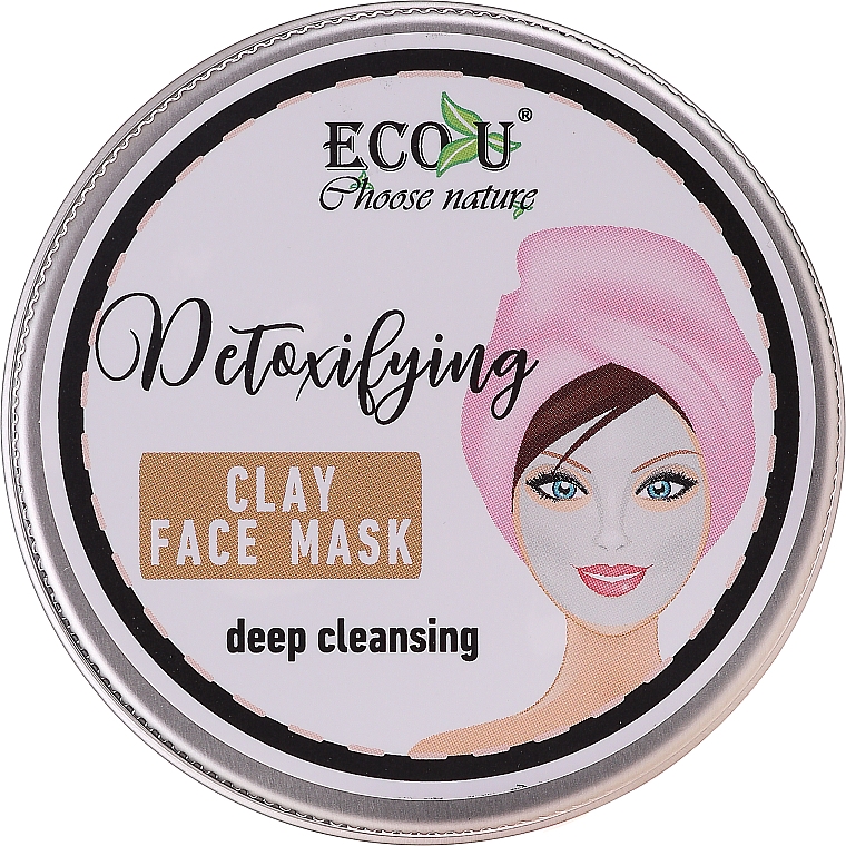 Маска для обличчя "Глибоке очищення" - Eco U Detoxifying Deep Cleansing Clay Face Mask — фото N1