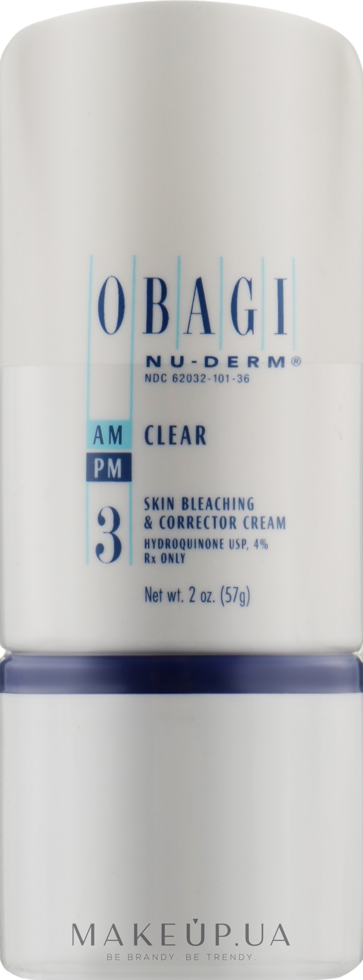 Крем для лица осветляющий с 4% гидрохиноном - Obagi Nu Derm Clear Rx Skin Brightening Cream — фото 57g