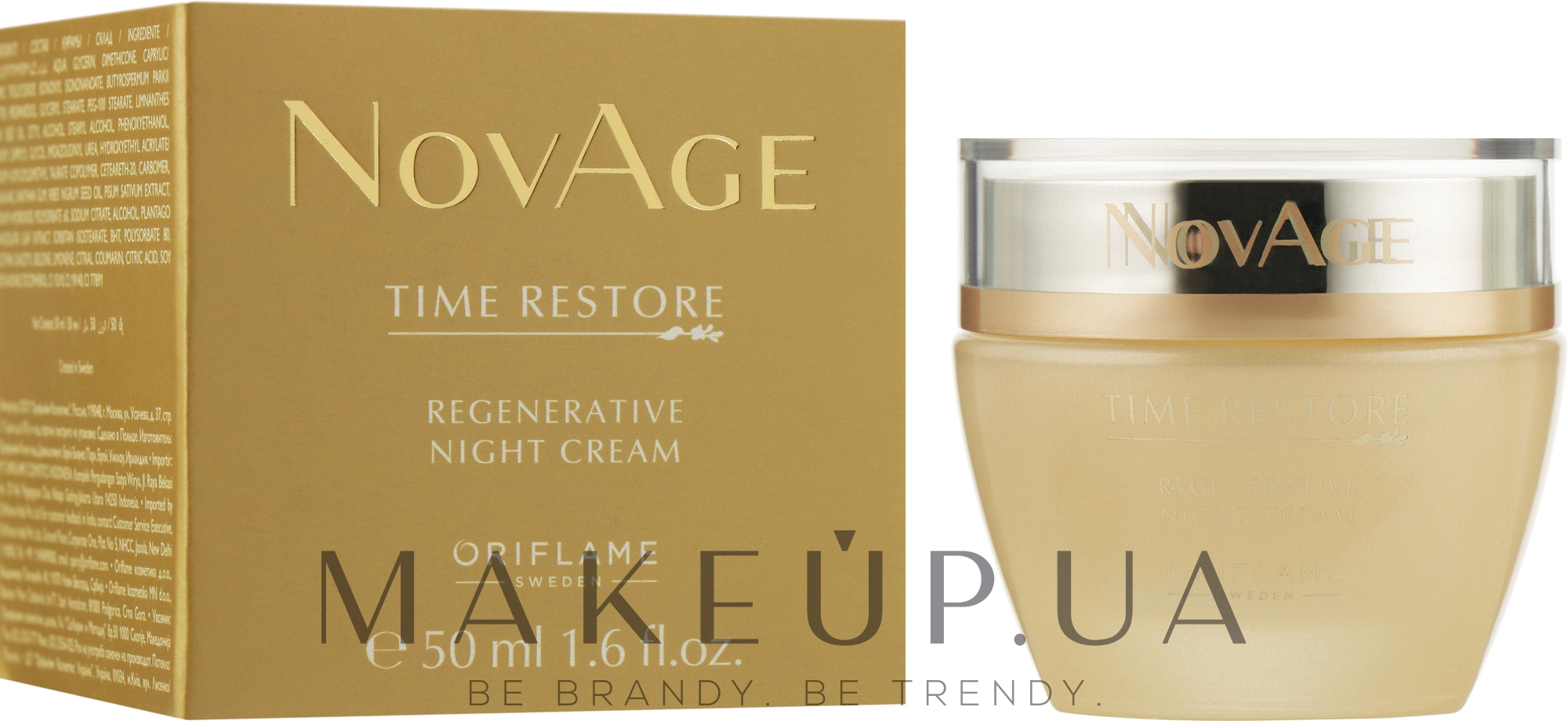 Омолаживающий ночной крем - Oriflame NovAge Time Restore Regenerative Night Cream — фото 50ml