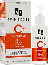 Сироватка з 8% вітаміном С й екстрактом ацероли - AA Cosmetics Skin Boost C+ Concentrate — фото N2