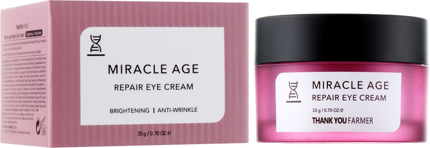 Відновлювальний крем для шкіри навколо очей, для освітлення - Thank You Farmer Miracle Age Cream — фото N1