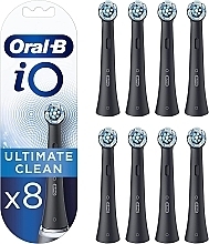 Насадки для электрической зубной щетки, черные, 8 шт. - Oral-B iO Ultimate Clean — фото N1