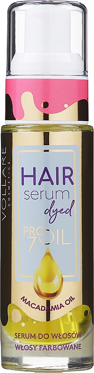 Масло для окрашенных волос с макадамия - Vollare PROils Color&Shine Oil