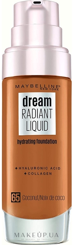 Основа для макияжа - Maybelline New York Dream Radiant Liquid Hydrating Foundation — фото 65 - Coconut