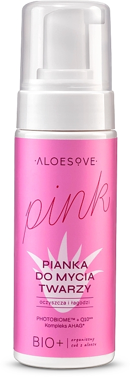 Очищувальна пінка для обличчя - Aloesove Pink Facial Cleansing Foam — фото N1