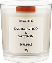 Ароматическая свеча в стакане "Sandalwood & Saffron" - Aromalovers — фото N1