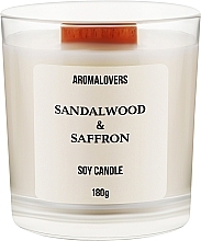 Ароматична свічка у склянці "Sandalwood & Saffron" - Aromalovers — фото N1