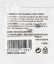 Тонер для обличчя - Coxir Green Tea BHA BHA Clear Toner (пробник) — фото N2