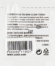 Тонер для лица - Coxir Green Tea BHA Clear Toner (пробник) — фото N2