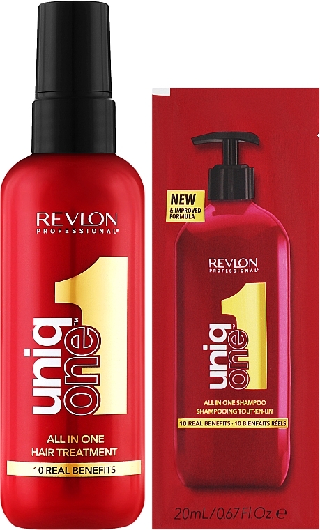 Набор - Revlon Professional Uniq One (h/mask/150ml + shm/20ml) — фото N2