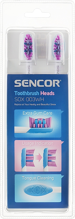 Насадка для электрической зубной щетки SOX003WH, 4 шт - Sencor — фото N1