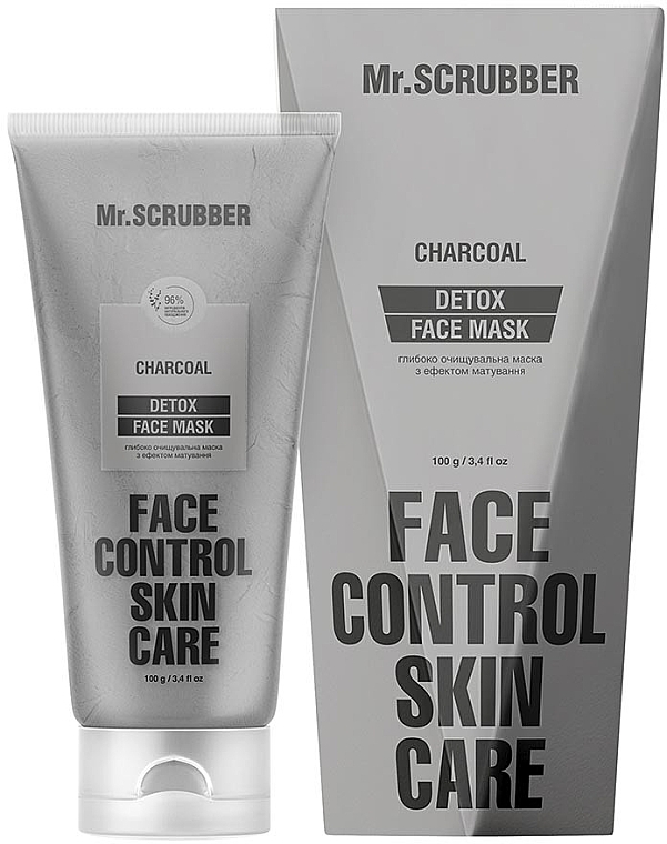 Глибоко очищувальна маска з ефектом матування - Mr.Scrubber Face Control Skin Care Detox Charcoal Face Mask