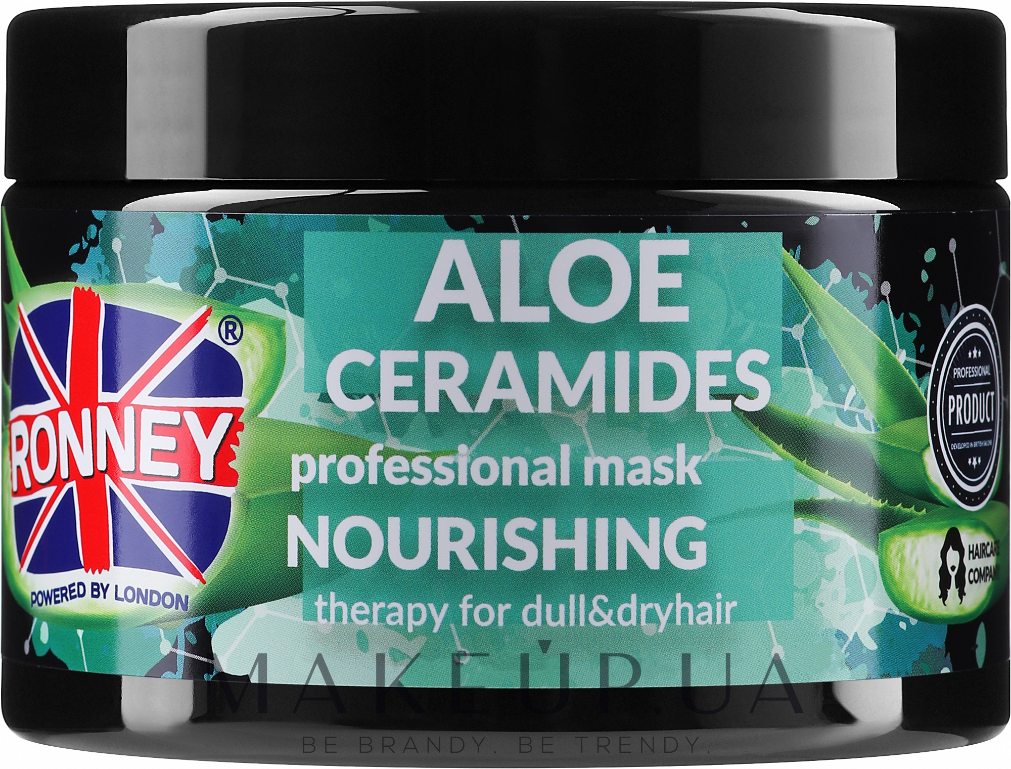 Маска для сухих и тусклых волос - Ronney Professional Aloe Ceramides Mask Nourishing — фото 300ml