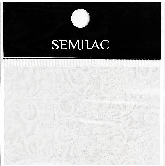 Фольга для дизайну нігтів - Semilac Transfer Foil White Lace — фото N1